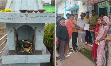 श्रीराम मंदिर में तोड़फोड़ कर मूर्तियां नाली में फेंकीं