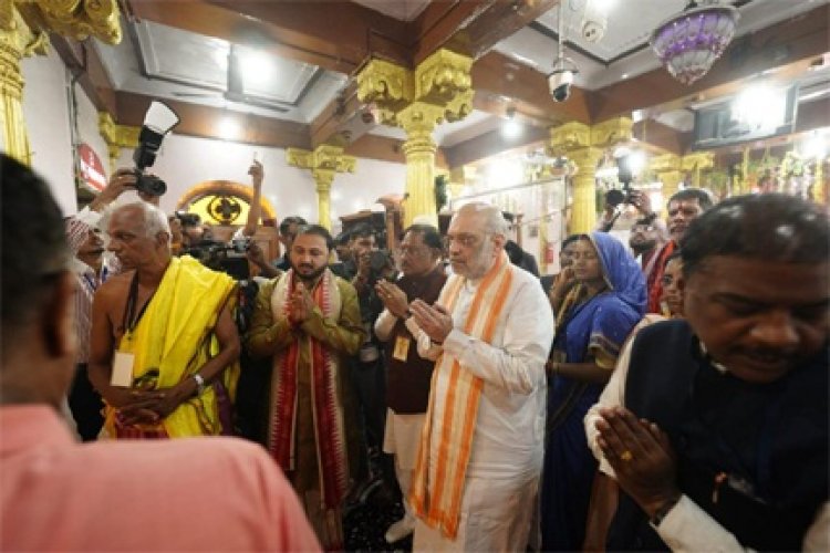 केंद्रीय गृह मंत्री अमित शाह और मुख्यमंत्री विष्णुदेव साय ने मां दंतेश्वरी की पूजा-अर्चना कर देश-प्रदेश की