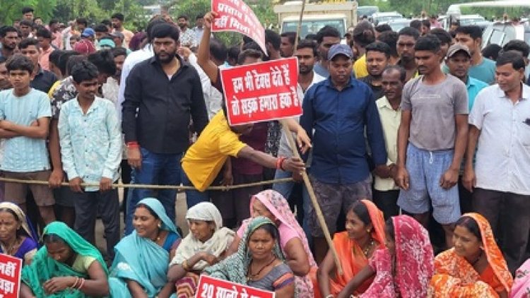 ग्रामीणों ने नेशनल हाईवे किया जाम