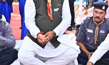 स्कूल शिक्षा मंत्री गजेंद्र यादव ने किया भारत स्काउट्स एवं गाइड्स के राज्य मुख्यालय भवन का भूमि पूजन