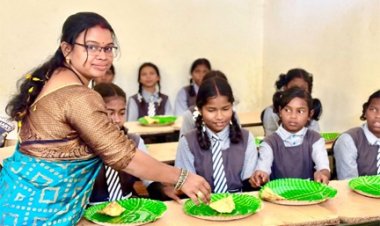 शिक्षिका ने अपने जन्मदिवस पर दिया न्यौता भोज