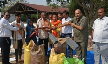 लौदाबाजार जिले में समर्थन मूल्य में धान खरीदी की हुईं शुरुआत