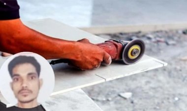 टाइल्स कटिंग के दौरान मशीन से मिस्त्री की गर्दन कटी, मौके पर ही मौत