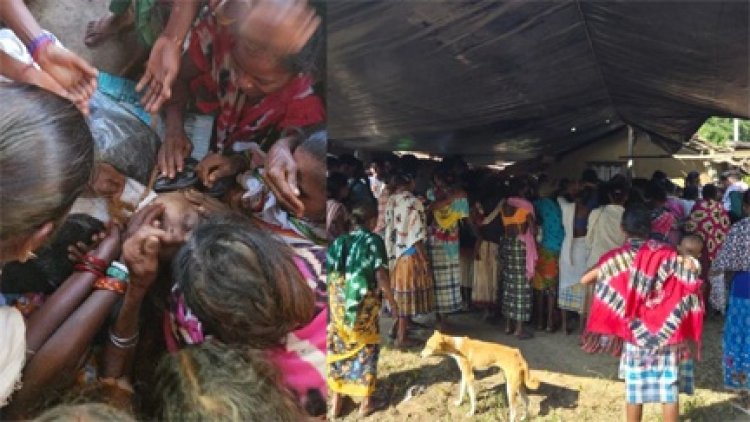 खूंखार माओवादी हिड़मा और उसकी पत्नी का शव पहुंचा घर