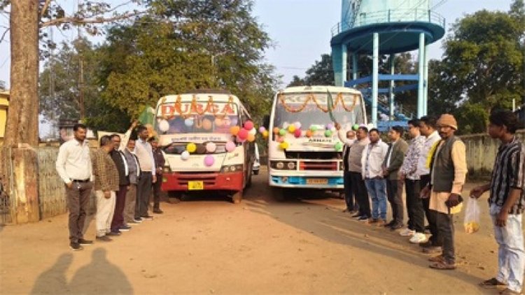 सरगुजा और बस्तर संभाग में 34 बसों का संचालन शुरू