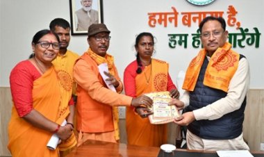 मुख्यमंत्री से अखिल विश्व गायत्री परिवार के सदस्यों ने सौजन्य मुलाकात की