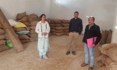 अवैध धान पर संयुक्त टीम की कार्यवाही,605 बोरी अवैध धान जब्त