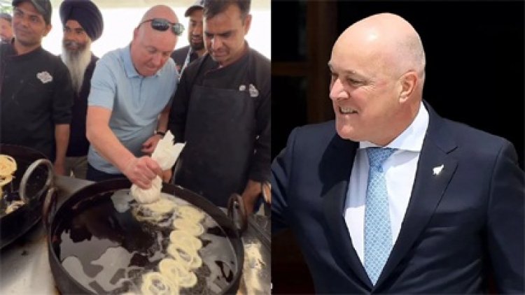 PM क्रिस्टोफर लक्सन ने बनाई जलेबी