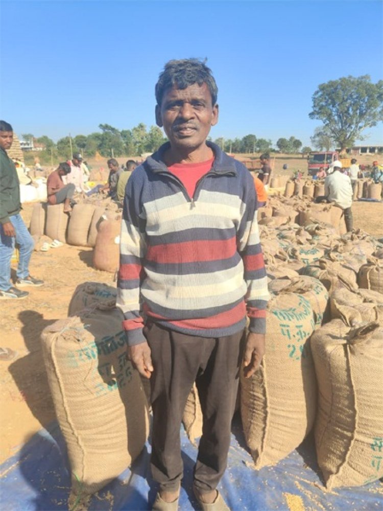 60 वर्षीय किसान नोहरसाय ने बेचा 55.20 क्विंटल धान