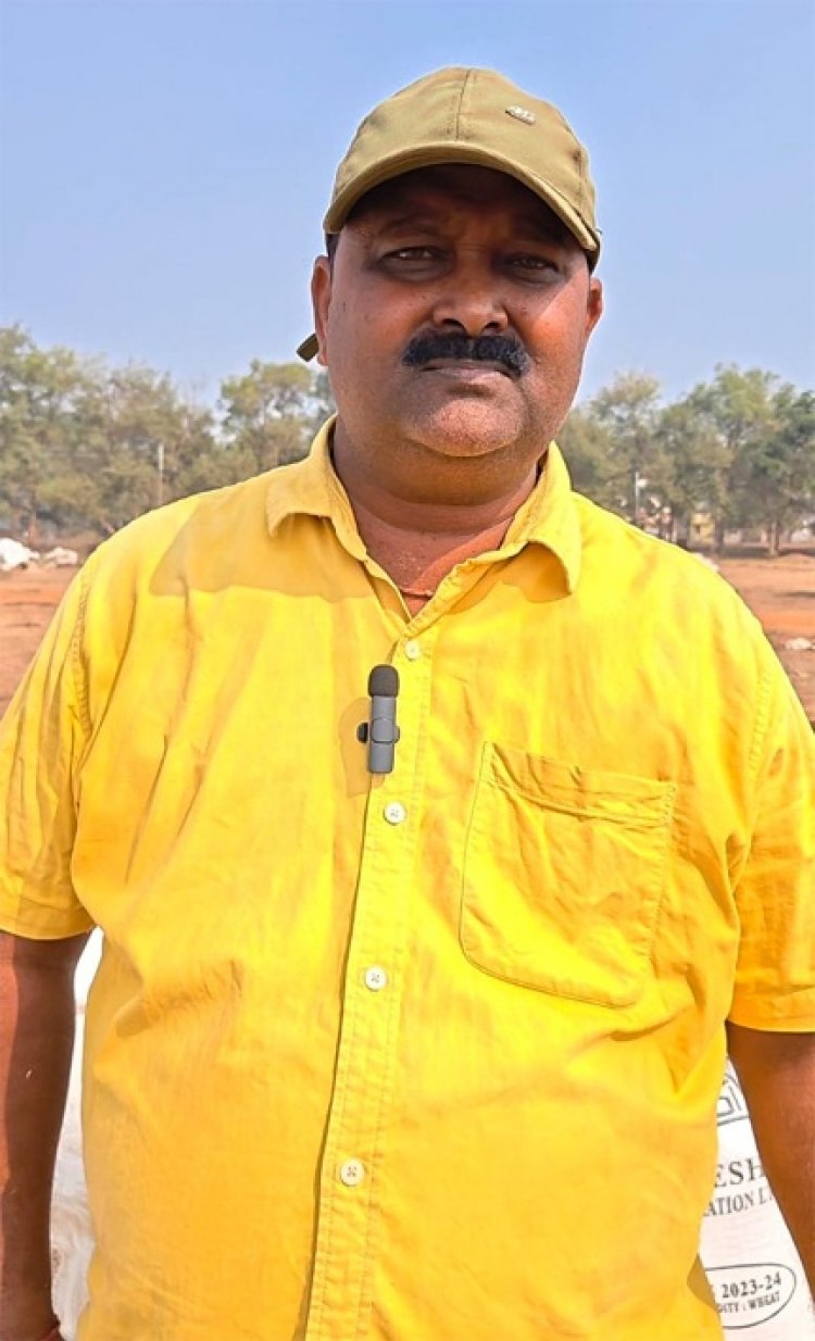 जालबांधा सहकारी समिति में नन्दलाल वर्मा ने 120 क्विंटल धान बेचा