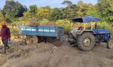 वन विभाग की त्वरित कार्रवाई : रेत के अवैध उत्खनन में संलिप्त 5 ट्रैक्टर जब्त