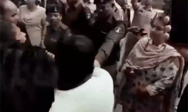 CAF कैंडिडेट्स का प्रदर्शन, पुलिस से हुई धक्का-मुक्की