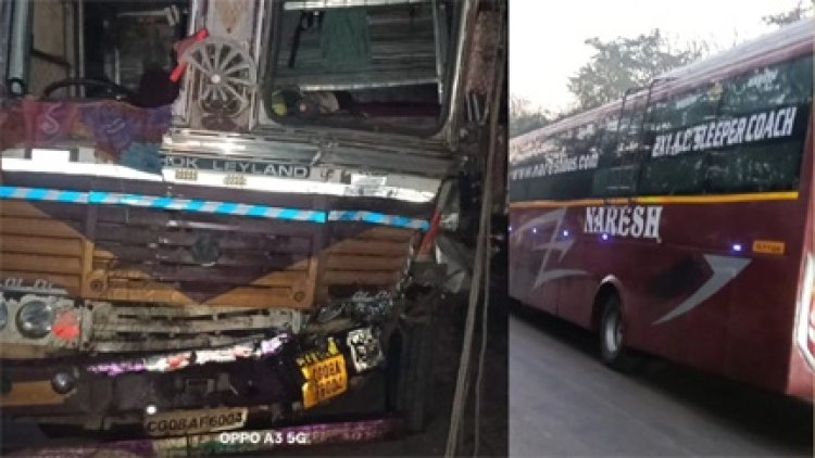 नेशनल हाईवे-30 पर एक्सीडेंट, घंटों लंबा जाम लगा