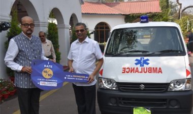 राज्यपाल डेका ने निरामय आरोग्य संस्थान को सौंपी एम्बुलेंस की चाबी