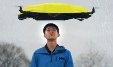 चीन के इंजीनियर ने बनाई 'उड़ने वाली छतरी'