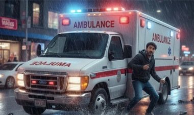 दर्दनाक हादसा: तेज रफ्तार एंबुलेंस ने युवक को मारी टक्कर, पेट पर पहिया चढ़ने से मौके पर मौत