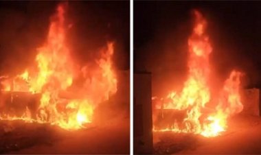 रायपुर में युवा कांग्रेस नेता के घर के बाहर खड़ी दो कारों में  अज्ञात अपराधियों ने लगाई आग, मचा हड़कंप