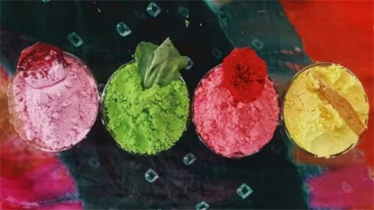 प्राकृतिक संसाधनों का उपयोग कर तैयार कर रही हैं हर्बल गुलाल बिहान दीदियां