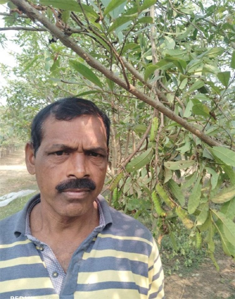 टसर कृमिपालन ने बदली तकदीर : ध्रुवकुमार बने आत्मनिर्भर, पलायन से मिली मुक्ति