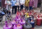 अवैध गैस रिफिलिंग पर जगदलपुर में बड़ी कार्रवाई, भारी मात्रा में सिलेंडर जब्त