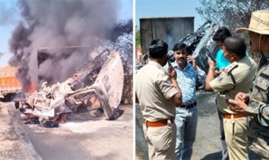 बलरामपुर में भीषण सड़क हादसा: चालक अरबाज की जिंदा जलकर मौत