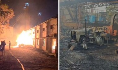 रायपुर फैक्ट्री आग: दमकल ने कड़ी मशक्कत कर फंसे कर्मचारियों को निकाला