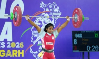 खेलो इंडिया ट्राइबल गेम्स 2026 : 58 किग्रा महिला वेटलिफ्टिंग में अरुणाचल की अनाई वांग्सू ने जीता स्वर्ण