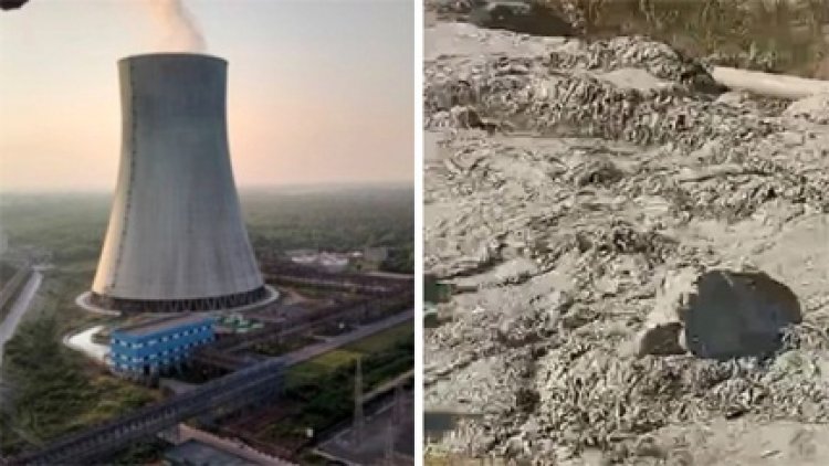 हसदेव ताप विद्युत संयंत्र का राखड़ बांध टूटा