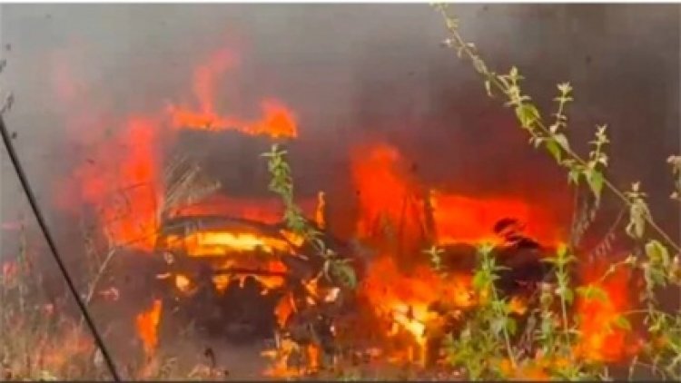 कोरबा मेडिकल कॉलेज परिसर में आग, कबाड़ गाड़ियों के 6 वाहन जलकर खाक