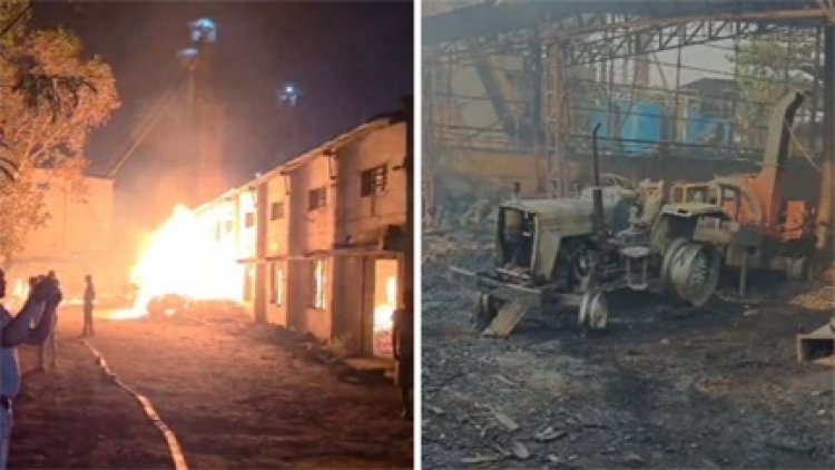 रायपुर फैक्ट्री आग: दमकल ने कड़ी मशक्कत कर फंसे कर्मचारियों को निकाला