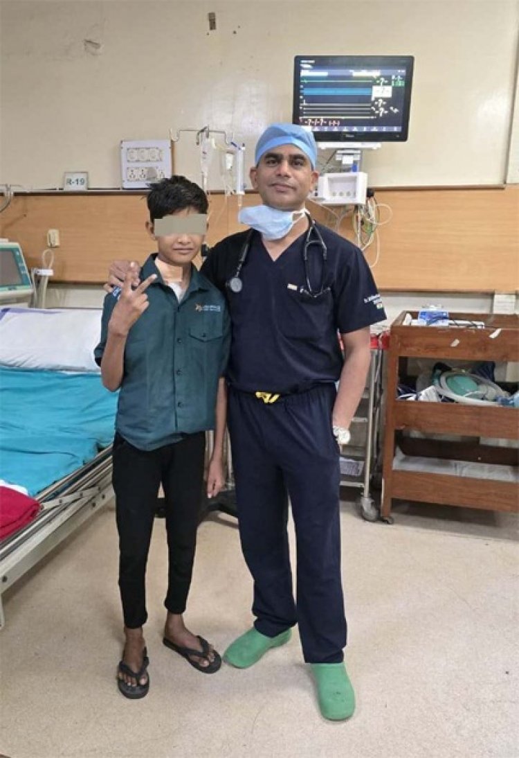 अम्बेडकर अस्पताल में 11 साल के बच्चे के दिल से चिपका दुर्लभ कैंसर निकाला, बना विश्व कीर्तिमान