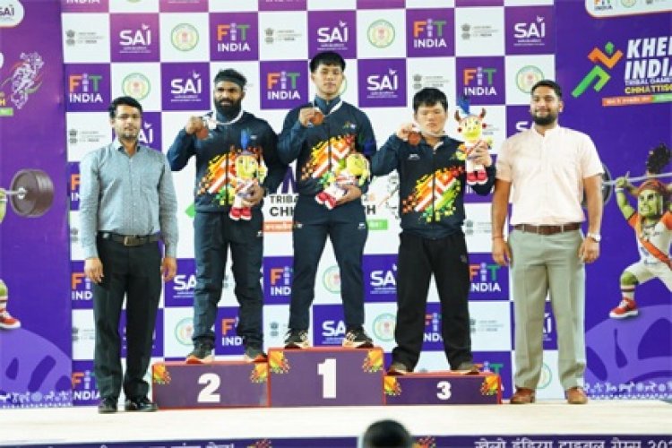 खेलो इंडिया ट्राइबल गेम्स-2026 : वेटलिफ्टिंग में 71 किग्रा वर्ग में सिल्वन बेह्रोथाटलो का स्वर्णिम प्रदर्शन