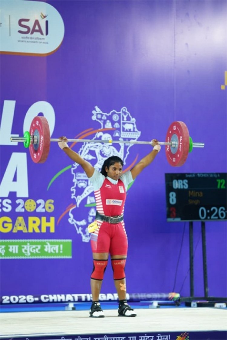 खेलो इंडिया ट्राइबल गेम्स 2026 : 58 किग्रा महिला वेटलिफ्टिंग में अरुणाचल की अनाई वांग्सू ने जीता स्वर्ण