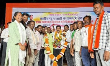 छत्तीसगढ़ सशस्त्र नक्सलवाद से मुक्ति पर उप मुख्यमंत्री विजय शर्मा का हुआ भव्य ऐतिहासिक अभिनंदन