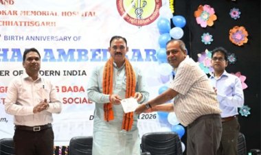 बाबा साहेब के विचारों पर चलकर ही बनेगा बेहतर समाज: स्वास्थ्य मंत्री श्याम बिहारी जायसवाल