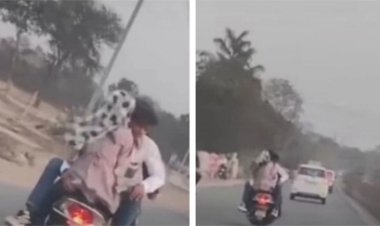 स्कूटी पर अश्लीलता और स्टंट का वीडियो वायरल, राहगीरों में आक्रोश