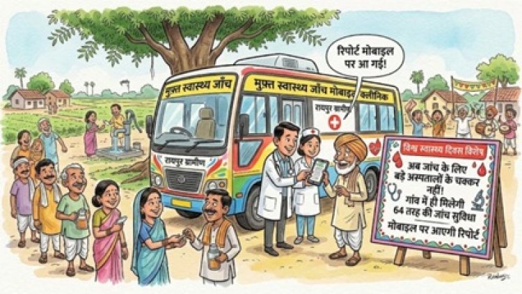 विश्व स्वास्थ्य दिवस: 64 प्रकार की जांच अब गांवों में, रिपोर्ट सीधे मोबाइल पर