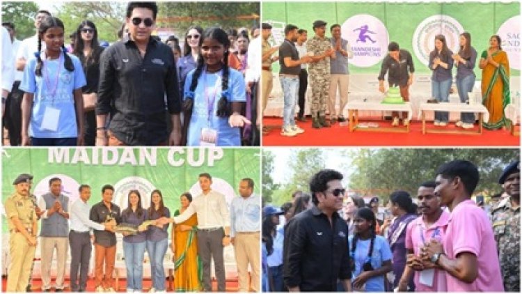 सचिन तेंदुलकर ने बस्तर में आदिवासी बच्चों संग मनाया जन्मदिन