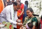 ’मुख्यमंत्री विष्णु देव साय ने बच्चों को कराया अन्नप्राशन, गर्भवती महिलाओं की गोदभराई कार्यक्रम में दी शुभकामनाएं’