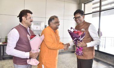 वित्तमंत्री ओपी चौधरी का किया गया आत्मीय स्वागत