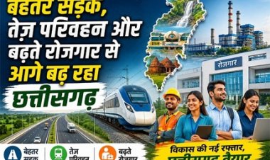 बेहतर सड़क, तेज़ परिवहन और बढ़ते रोजगार से आगे बढ़ रहा छत्तीसगढ़