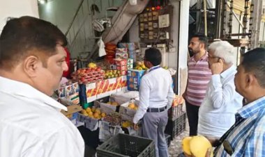 लालपुर फल बाजार में खराब फलों की भरमार, जांच की मांग तेज