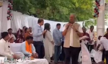 जनता की शिकायतों पर बृजमोहन नाराज, नायब तहसीलदार पर जताई नाराजगी