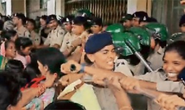 जमीन विवाद पर उबाल: पाटेश्वर धाम के खिलाफ आदिवासियों का प्रदर्शन