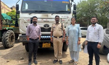 रेत के अवैध परिवहन मामले में हाईवा जब्त