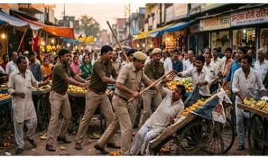 शनिचरी बाजार में खाकी के खिलाफ फूटा गुस्सा
