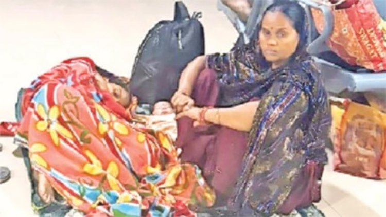 नवजात संग फर्श पर लेटी रही प्रसूता