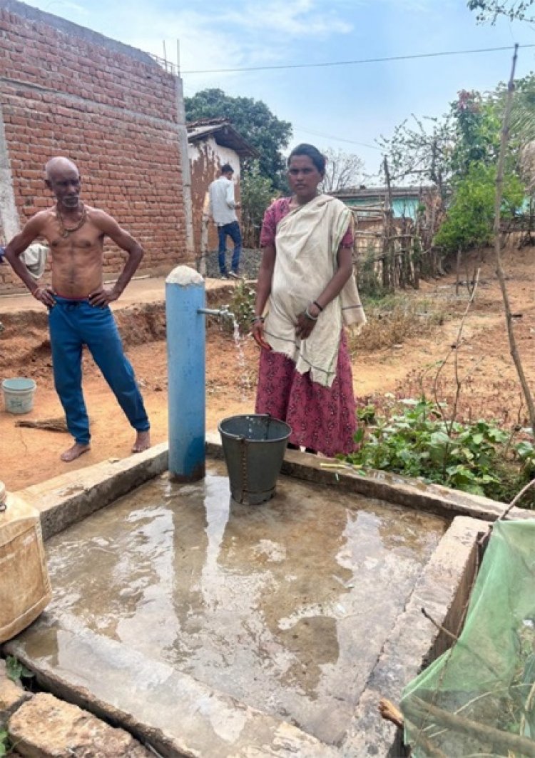 ग्राम पंडरी में घर-घर पहुंचा नल का जल, बदली ग्रामीणों की जिंदगी
