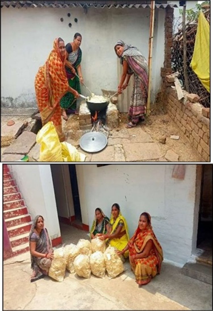 चावल पापड़ उद्योग से आत्मनिर्भरता की ओर बढ़ती हुई ग्रामीण महिलाएं