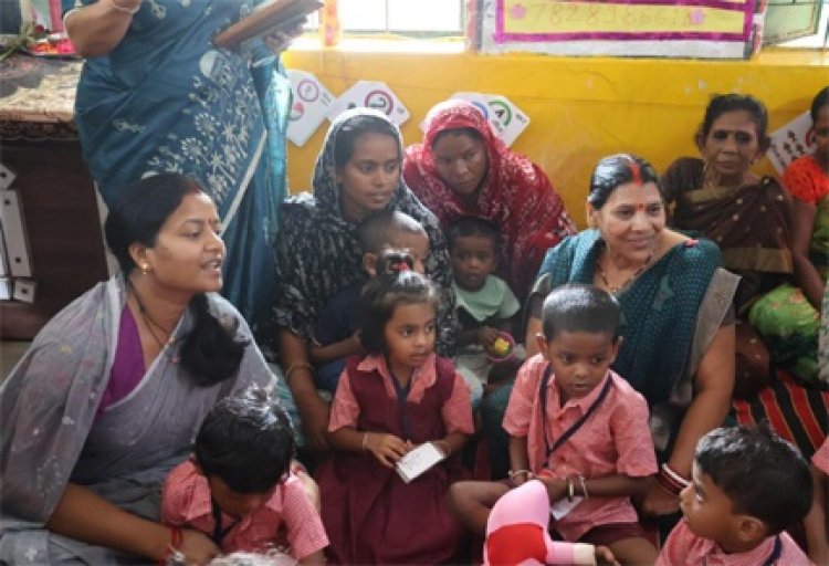 कुपोषण मुक्त छत्तीसगढ़ की दिशा में सशक्त पहल : मंत्री लक्ष्मी राजवाड़े ने एनआरसी और आंगनबाड़ी में बच्चों संग बिताया समय